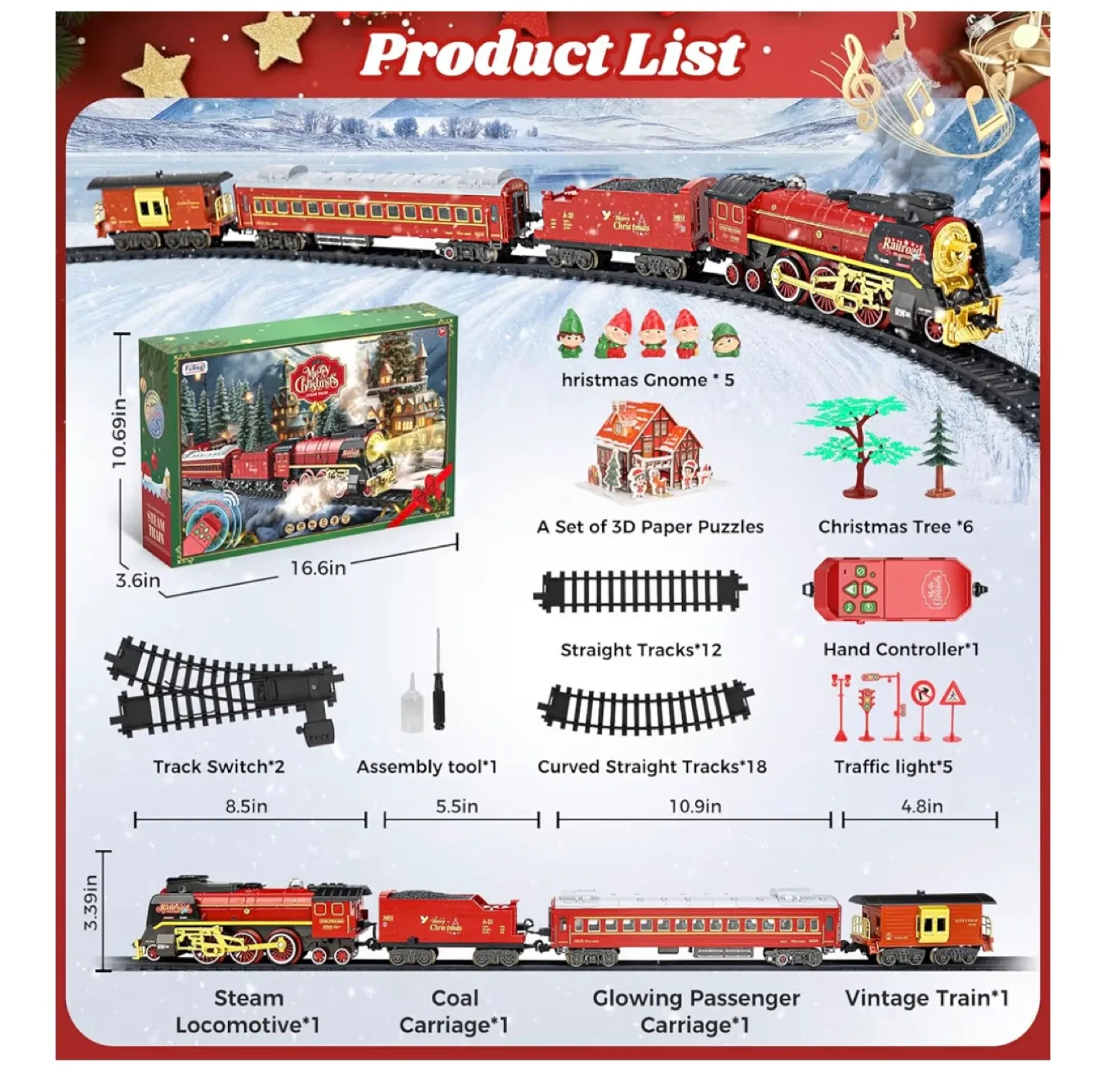 Christmas Train Set with Remote Control image indicator(2)
