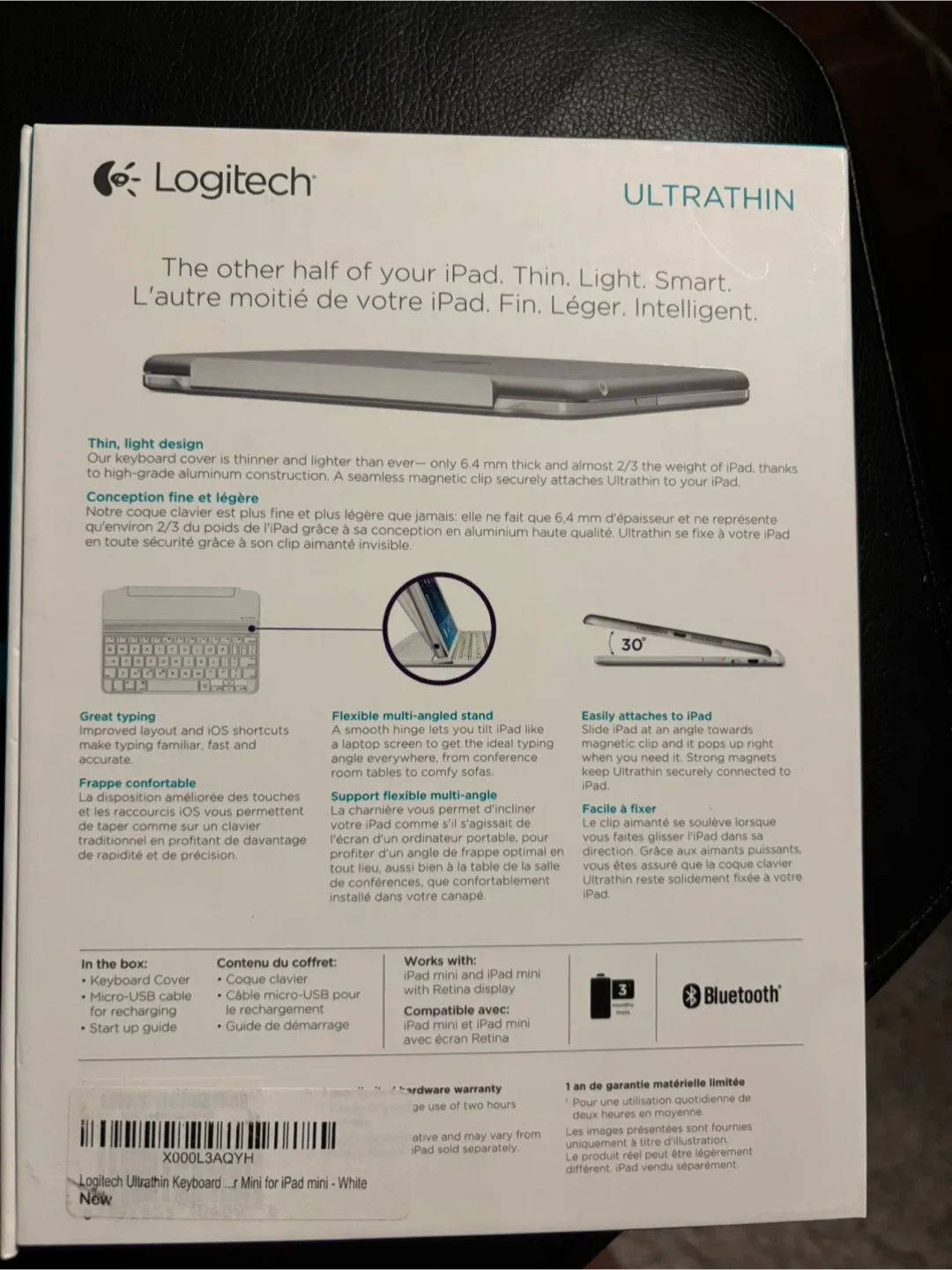 Logitech Ultrathin Keyboard for iPad Mini - White image indicator(5)