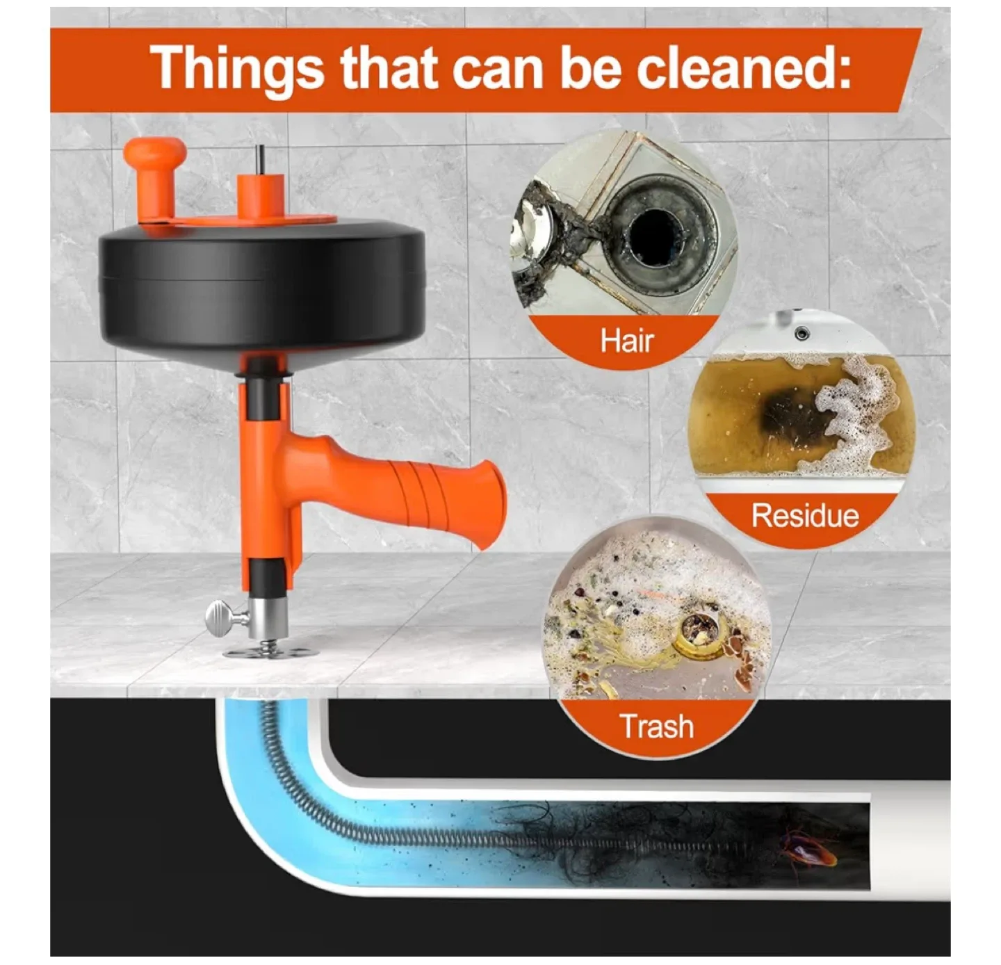 New Drain Snake Auger with Drill Adapter image indicator(2)