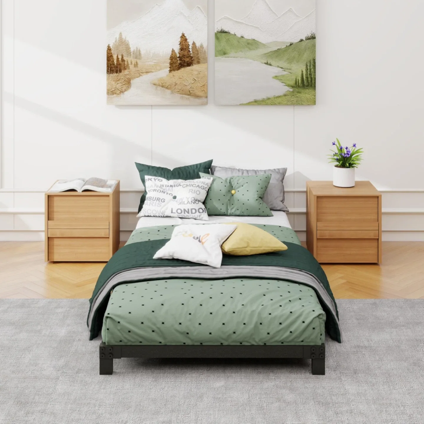 Twin 5 inch Heavy Duty Steel Slat Bed Frame image indicator(3)