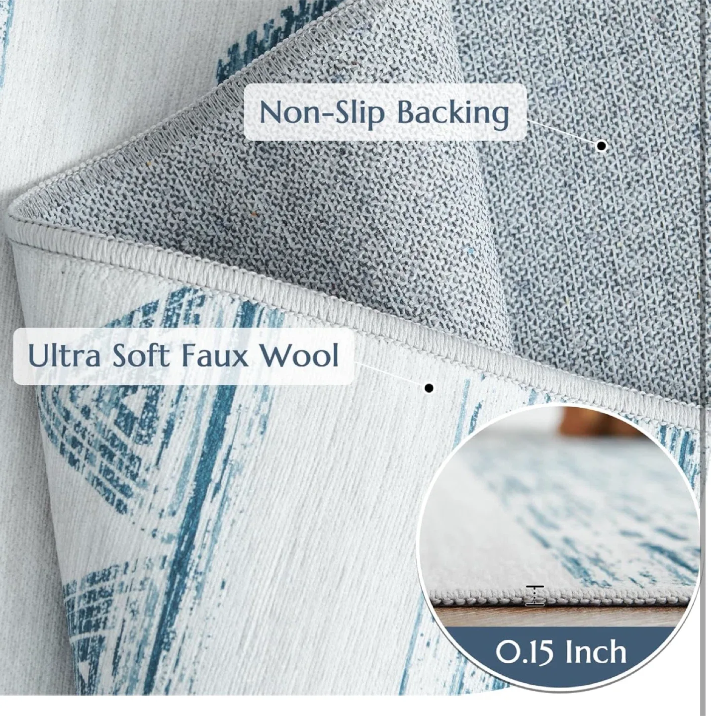 Machine Washable Area Rug - 9x6 ft image indicator(3)