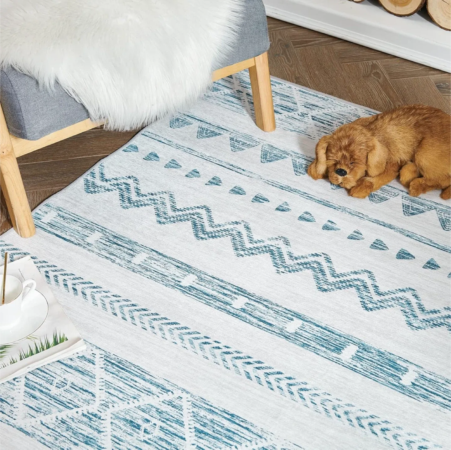 Machine Washable Area Rug - 9x6 ft image indicator(4)