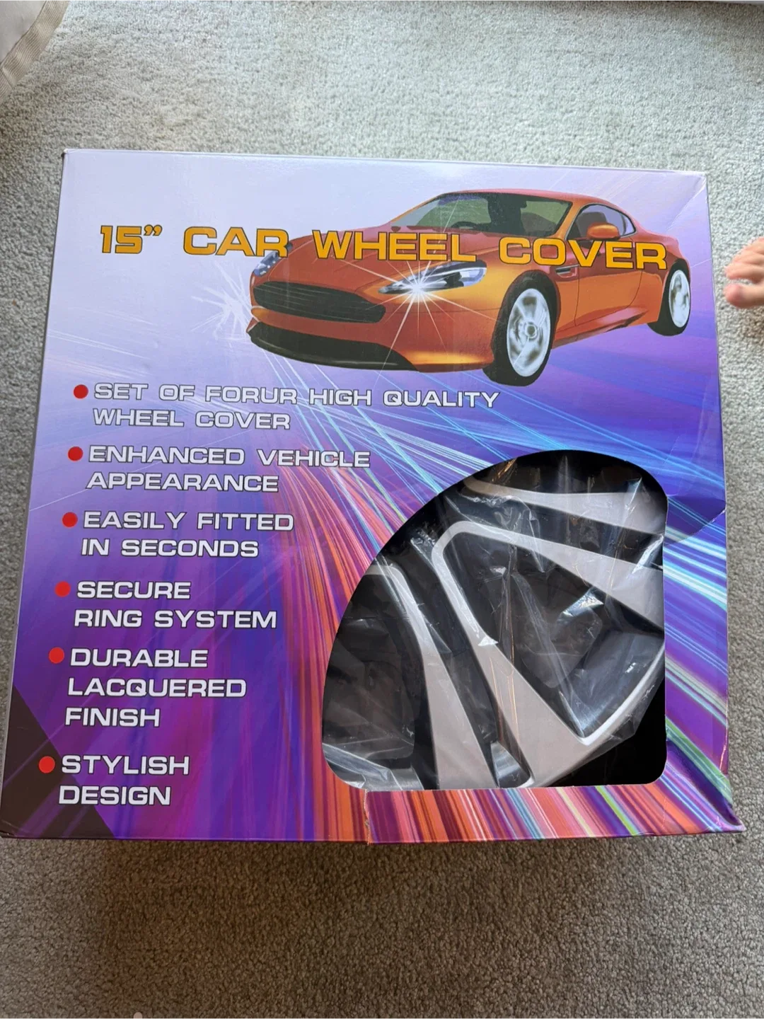 New 15" Car Wheel Covers - Set of 4