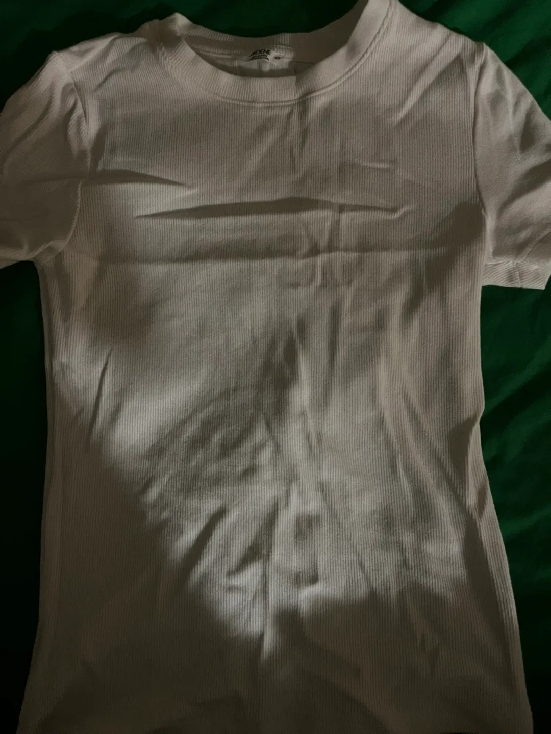 Ardene White Ribbed Top - Size S/P image indicator(4)