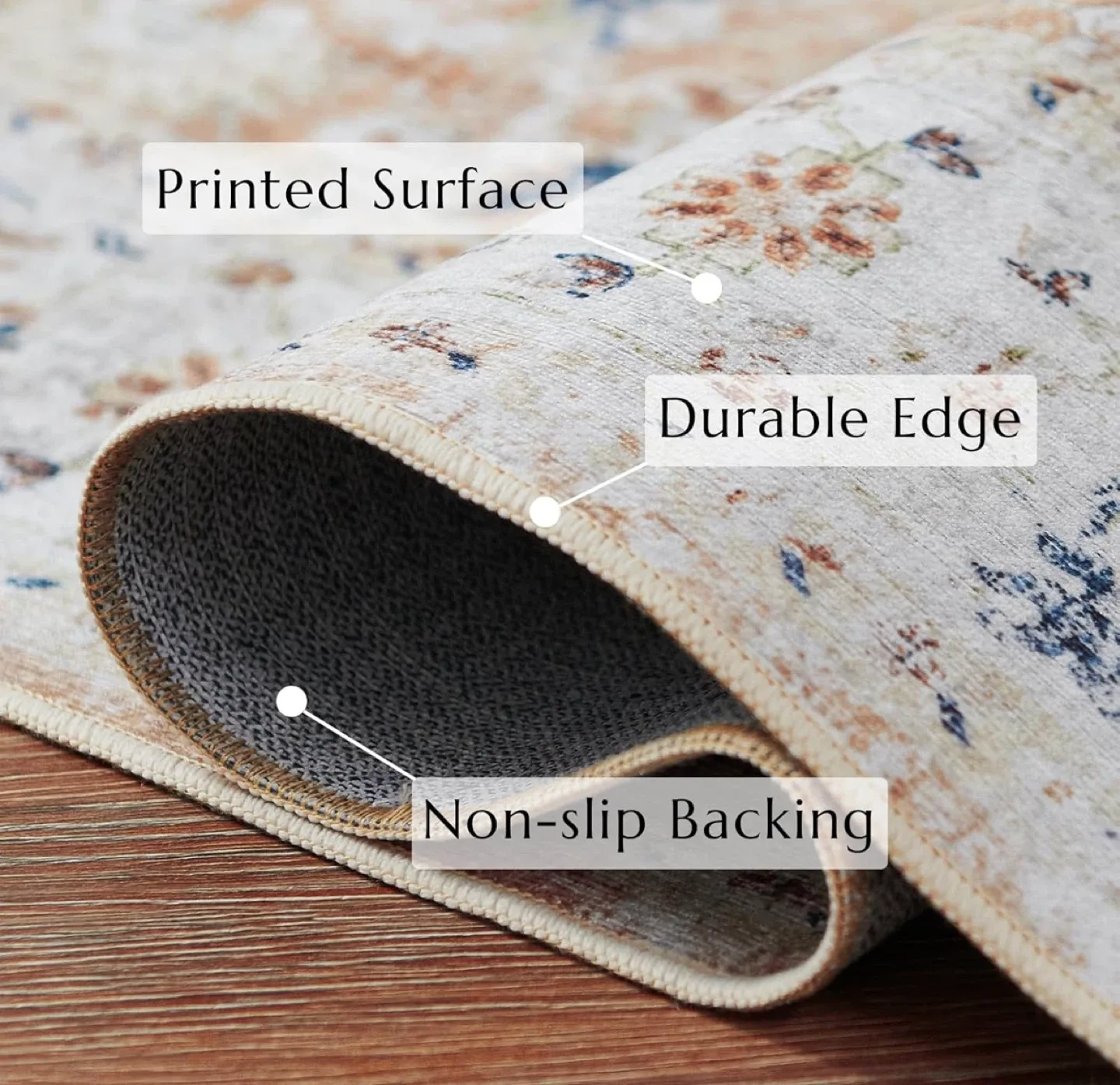 Vintage Style Area Rug 7x5 ft image indicator(5)