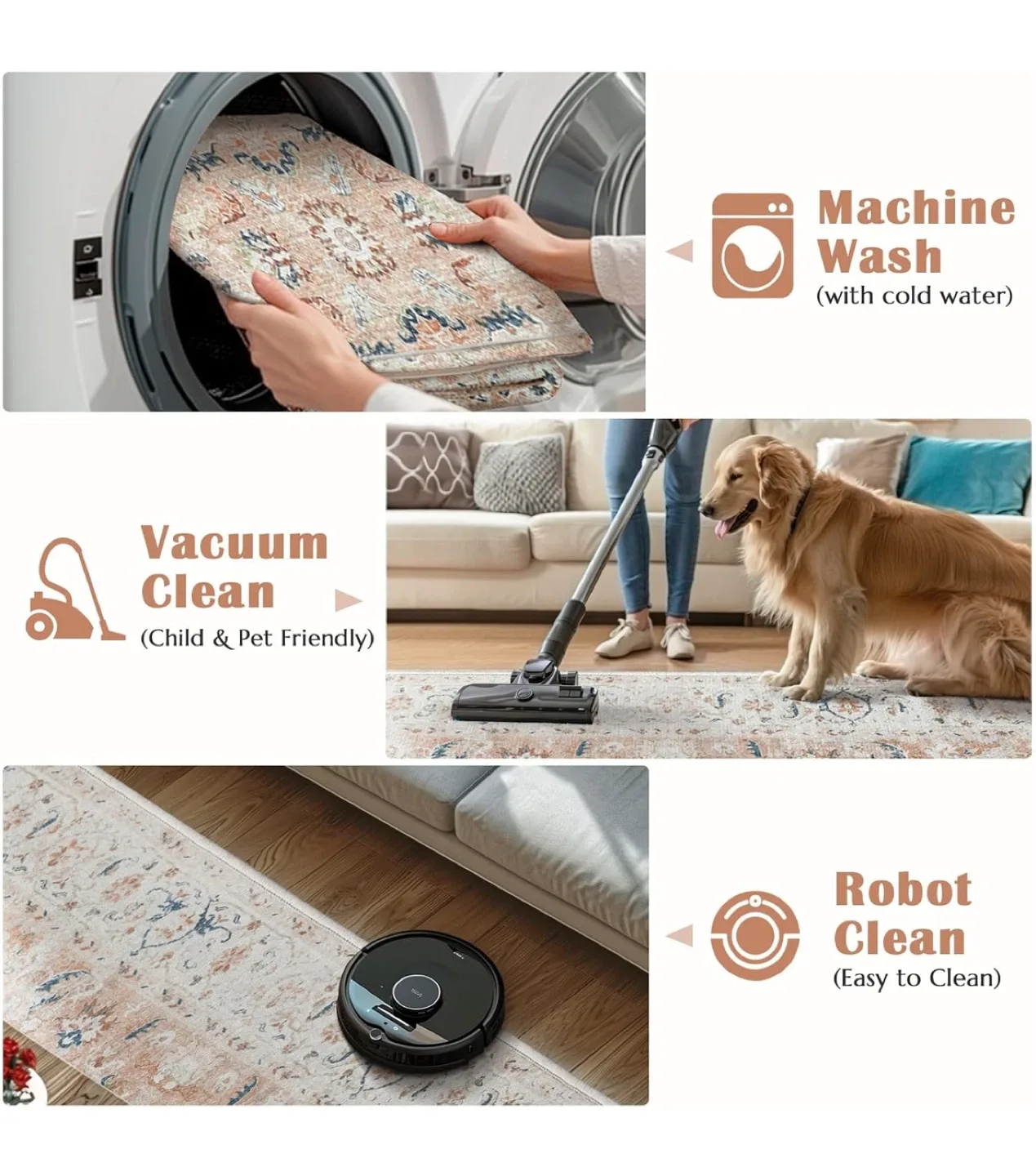 Vintage Style Area Rug 7x5 ft image indicator(3)