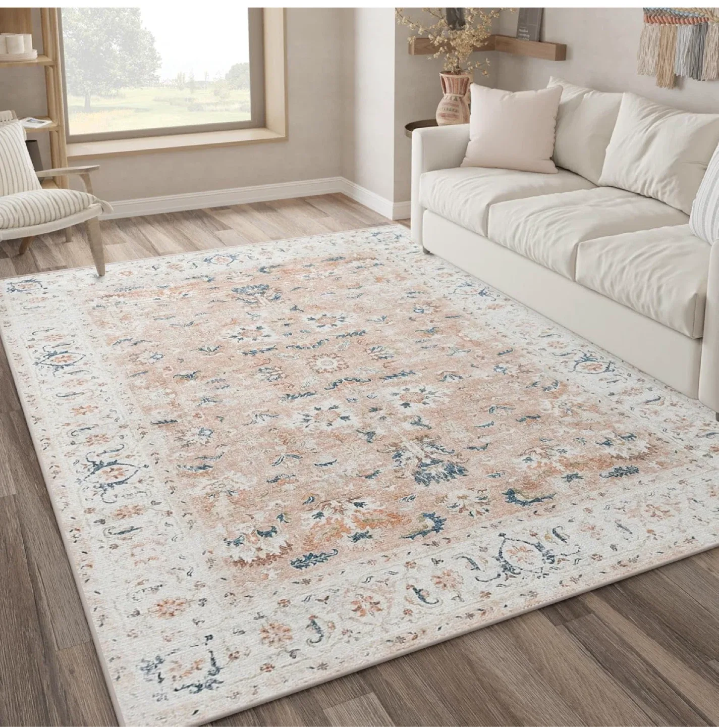 Vintage Style Area Rug 7x5 ft