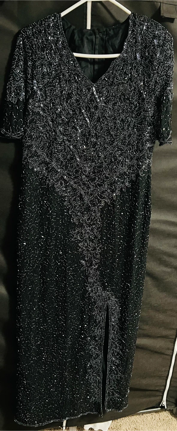 Beaded Black Dress New