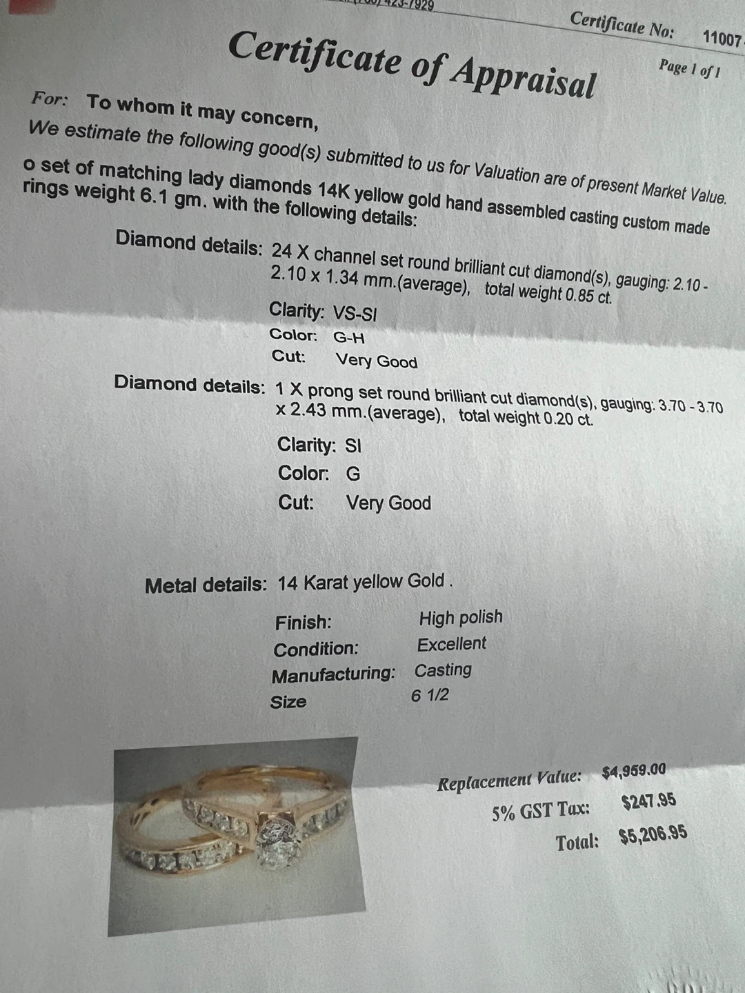 14 k Diamond Rings w/ appraisal - photo 4