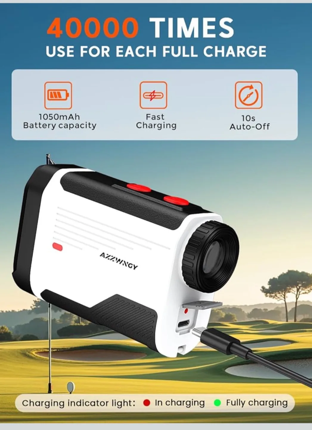 AZZWNGY Golf Rangefinder with Slope image indicator(7)