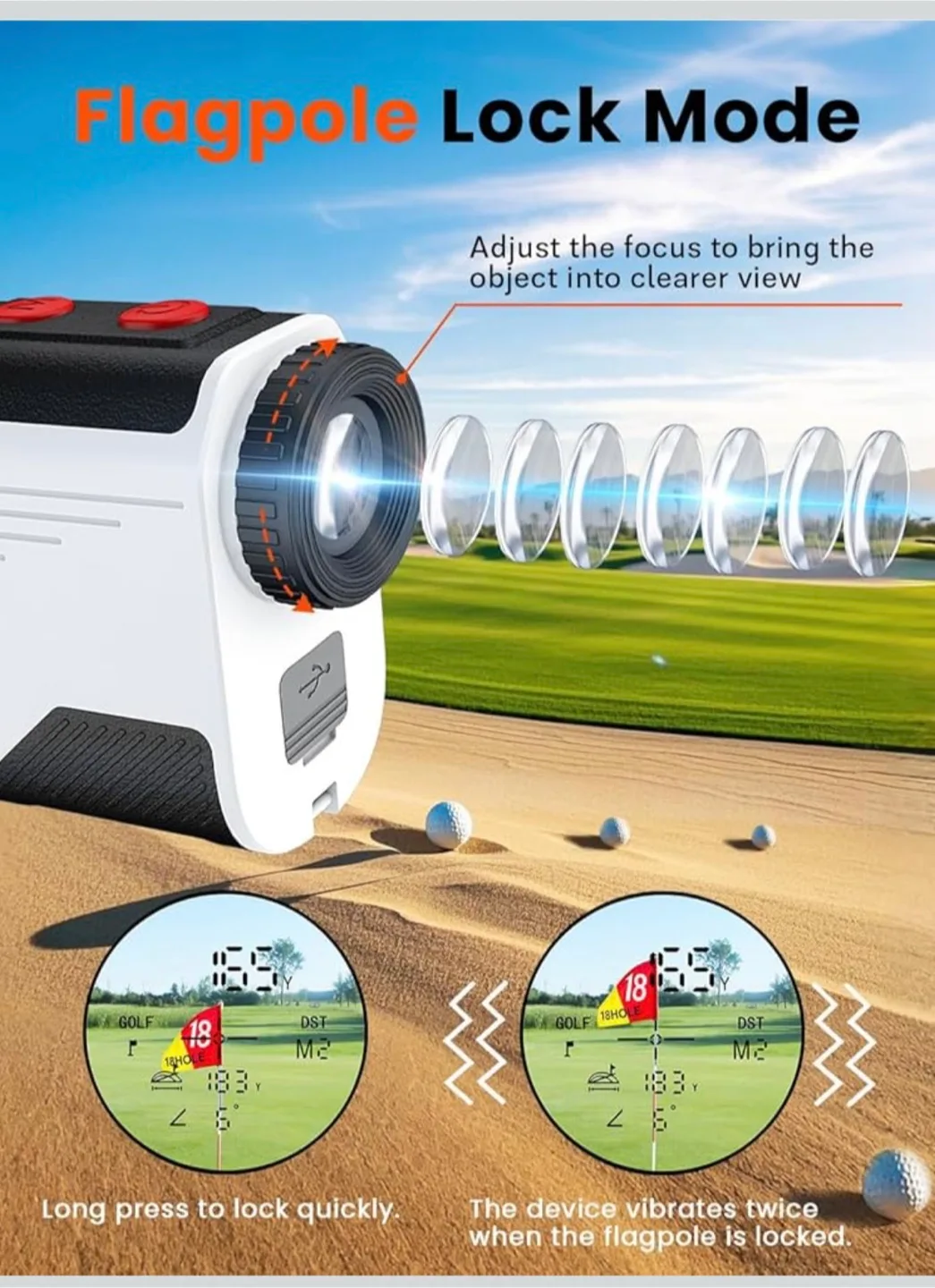 AZZWNGY Golf Rangefinder with Slope image indicator(5)