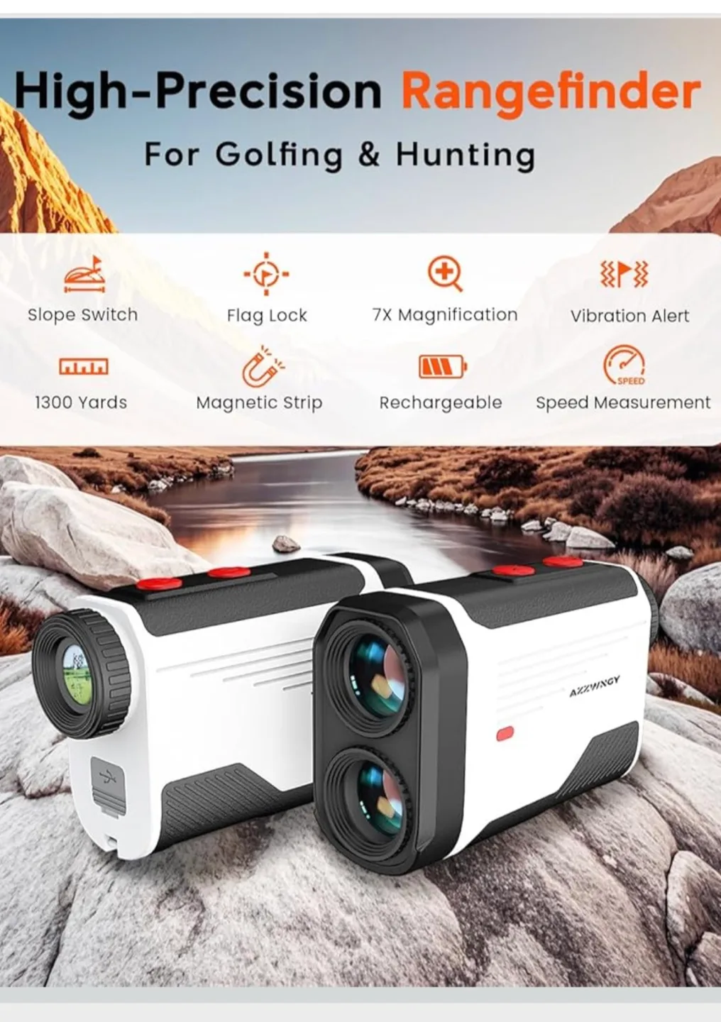 AZZWNGY Golf Rangefinder with Slope image indicator(3)