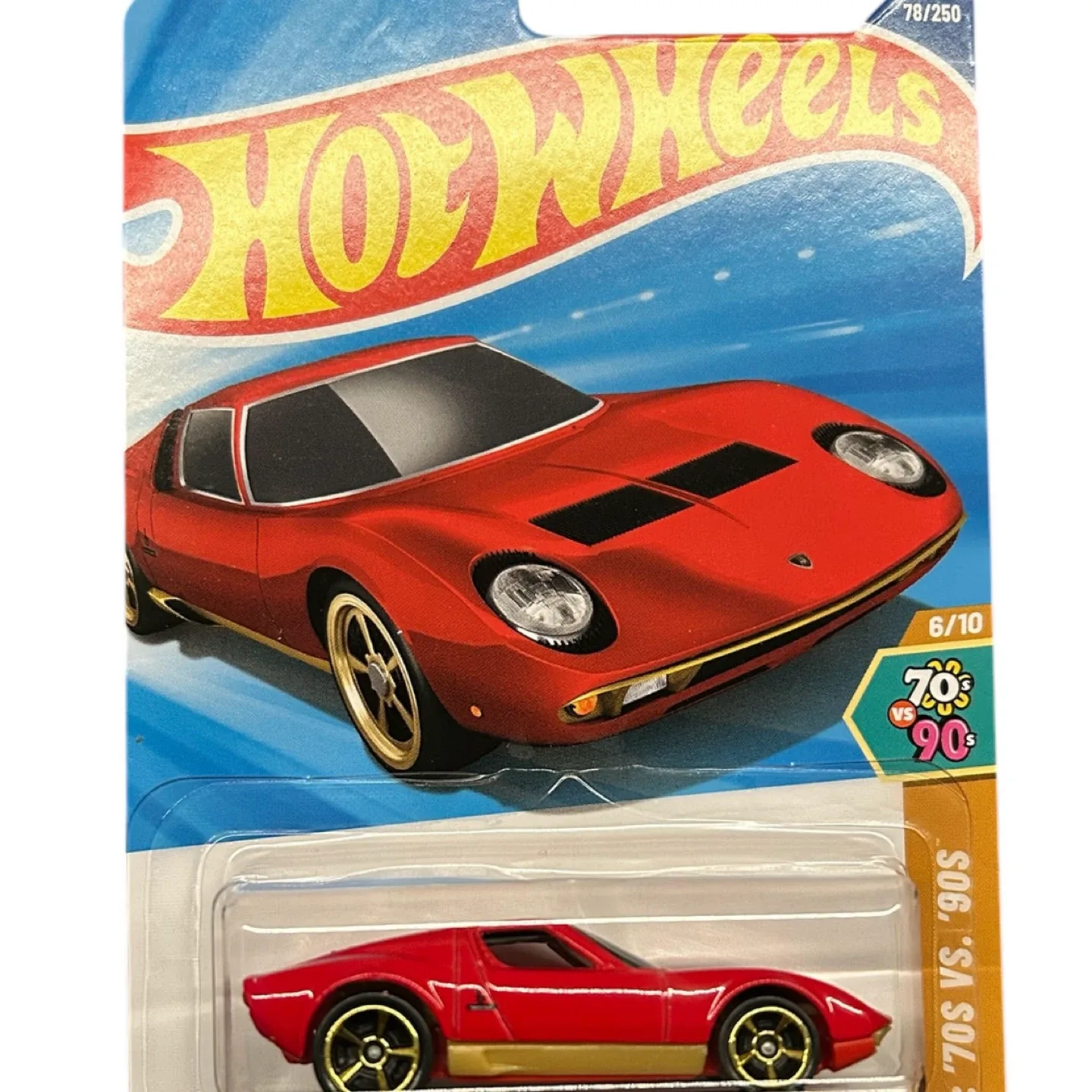 Hot Wheels Red Lamborghini Miura 70s vs 90s
