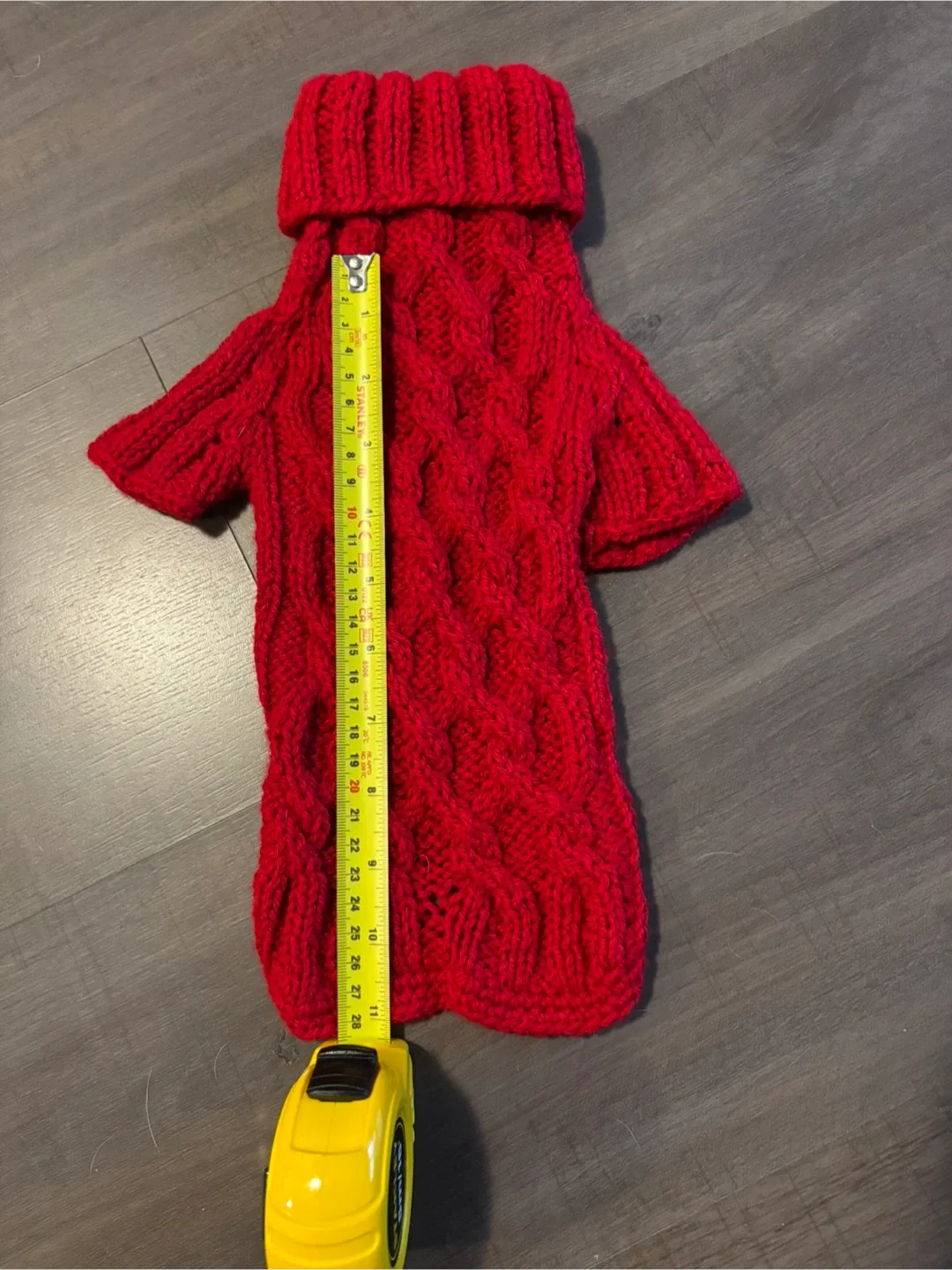 Handmade Red Dog Sweater – Size XS image indicator(3)