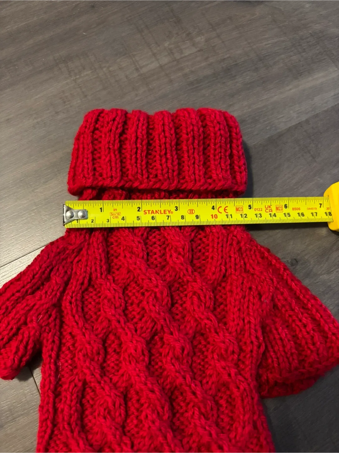 Handmade Red Dog Sweater – Size XS image indicator(5)
