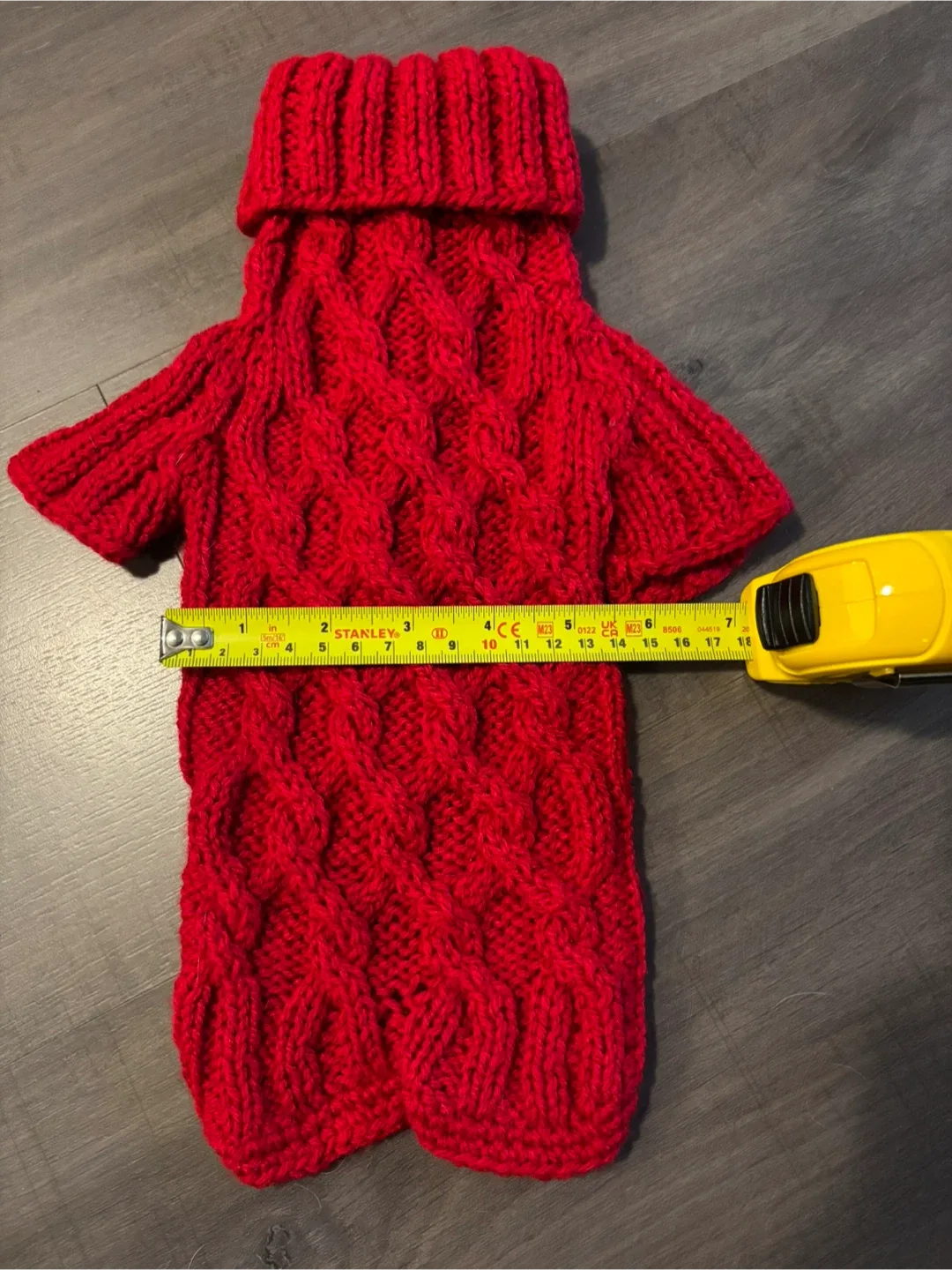 Handmade Red Dog Sweater – Size XS image indicator(4)
