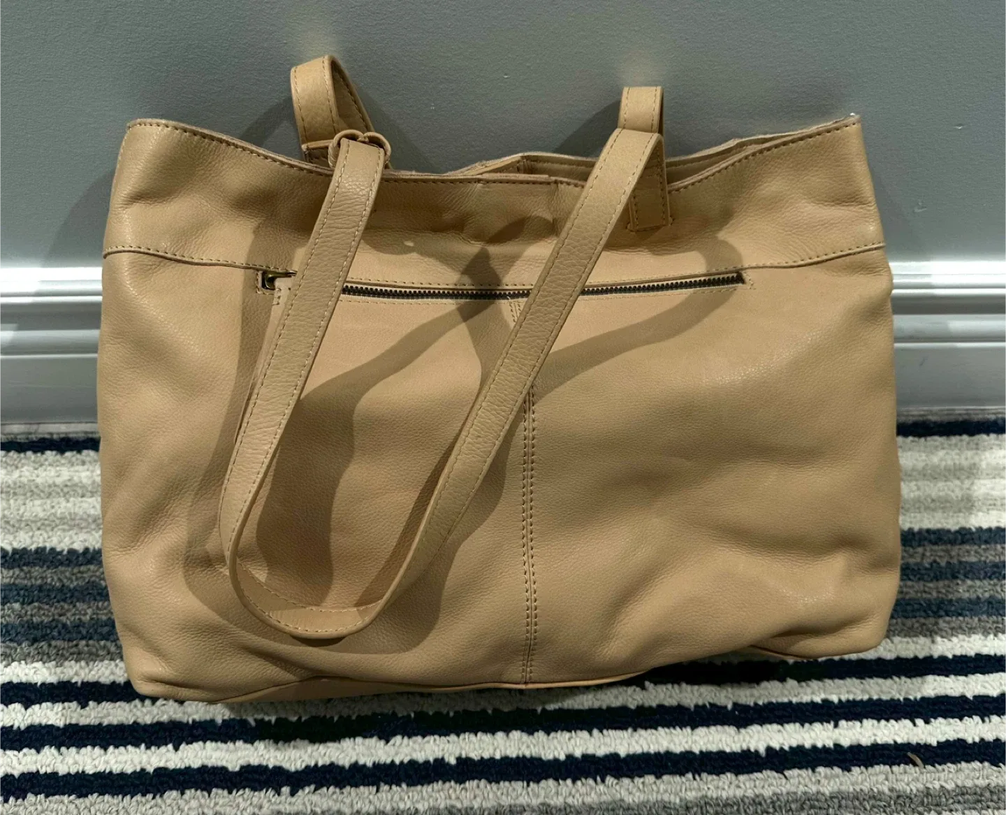 American Leather Co. Tan Leather Tote Bag image indicator(2)