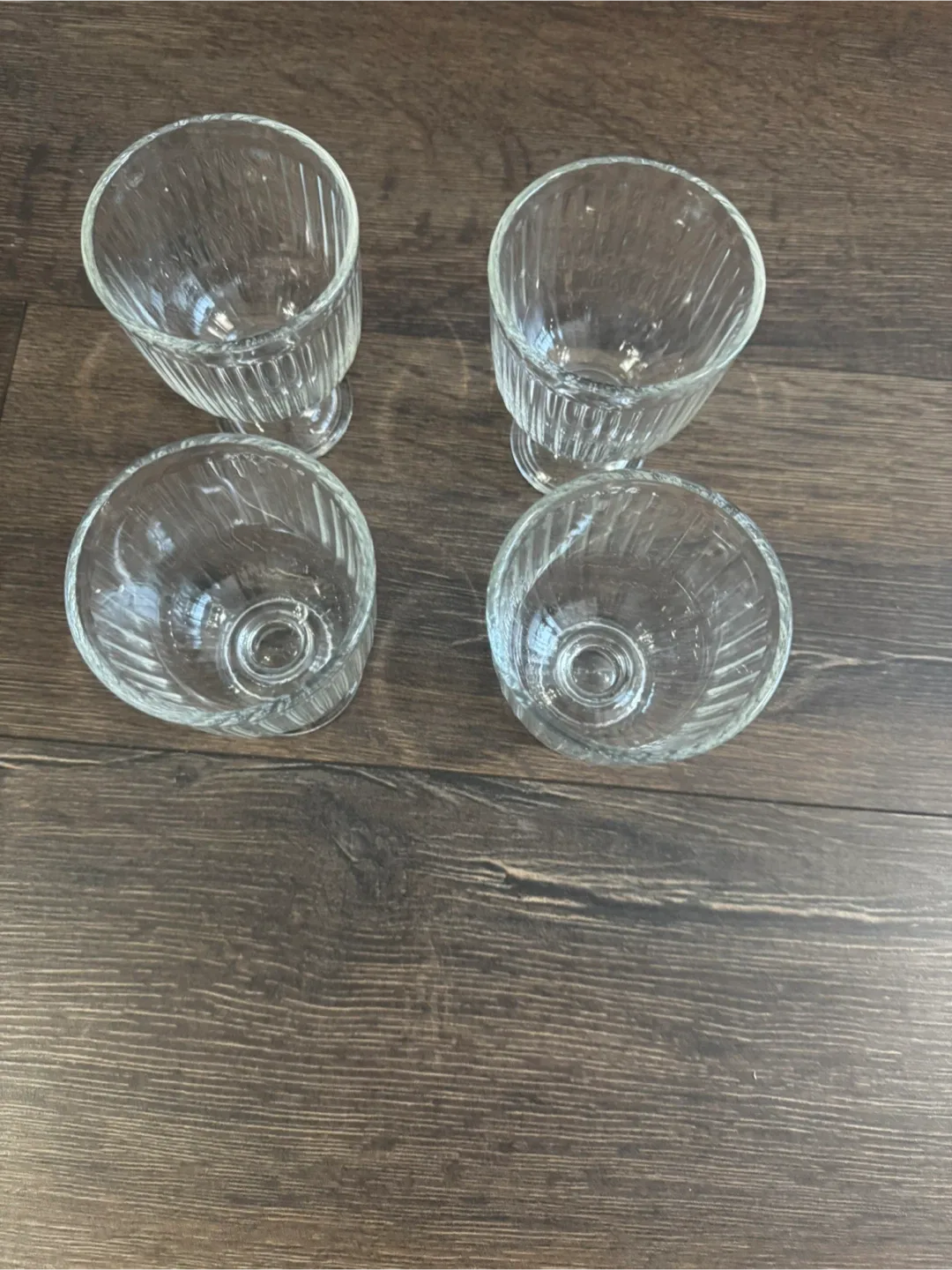 Set of 4 Ribbed Glass Dessert Cups image indicator(3)