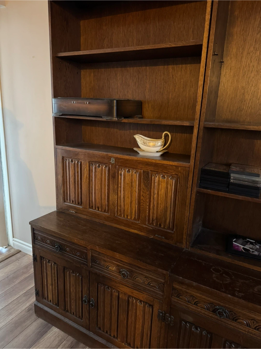 Antique Wooden Hutch Cabinet