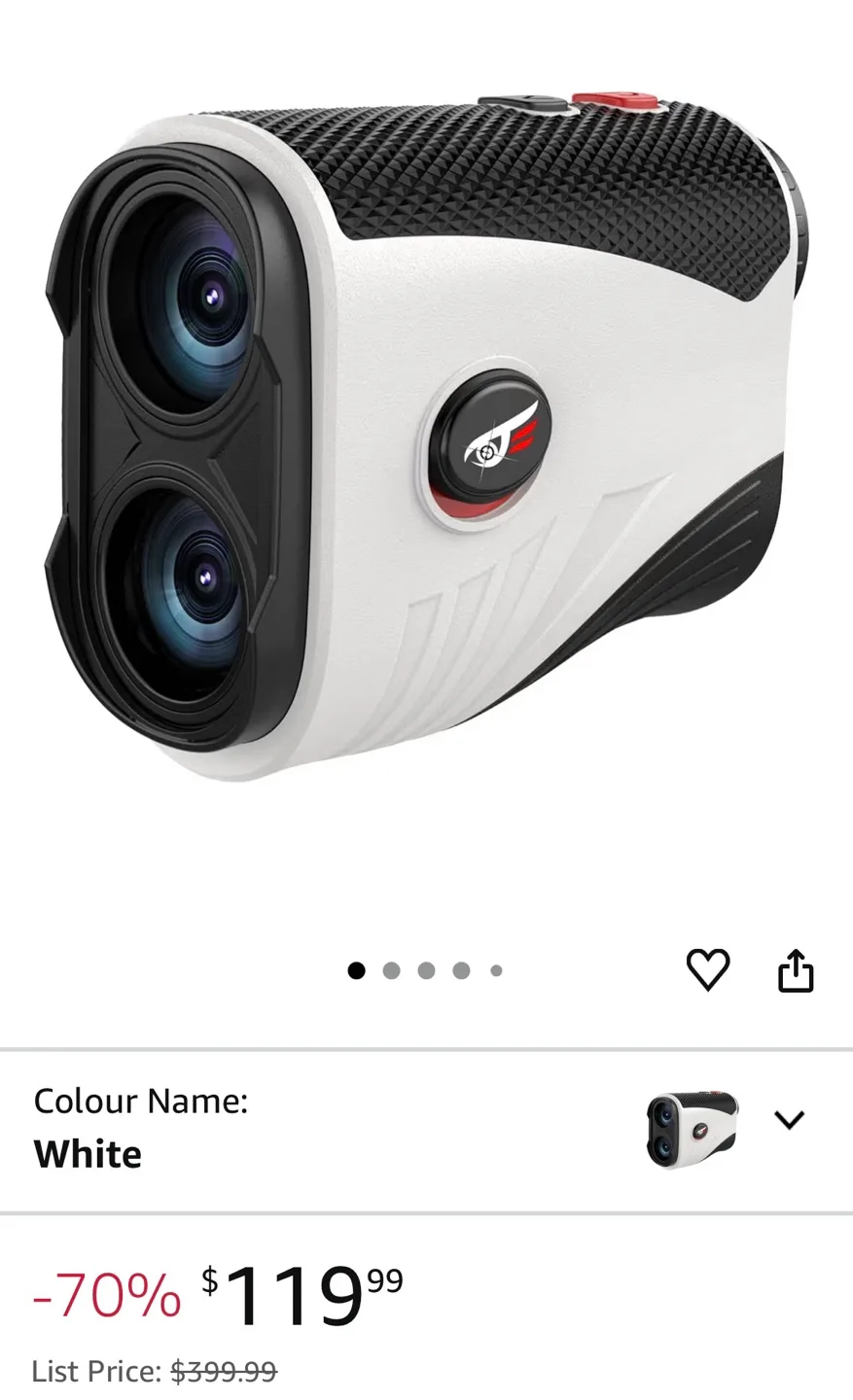 VyKure Golf Rangefinder w/ Slope - 1200 Yards image indicator(2)