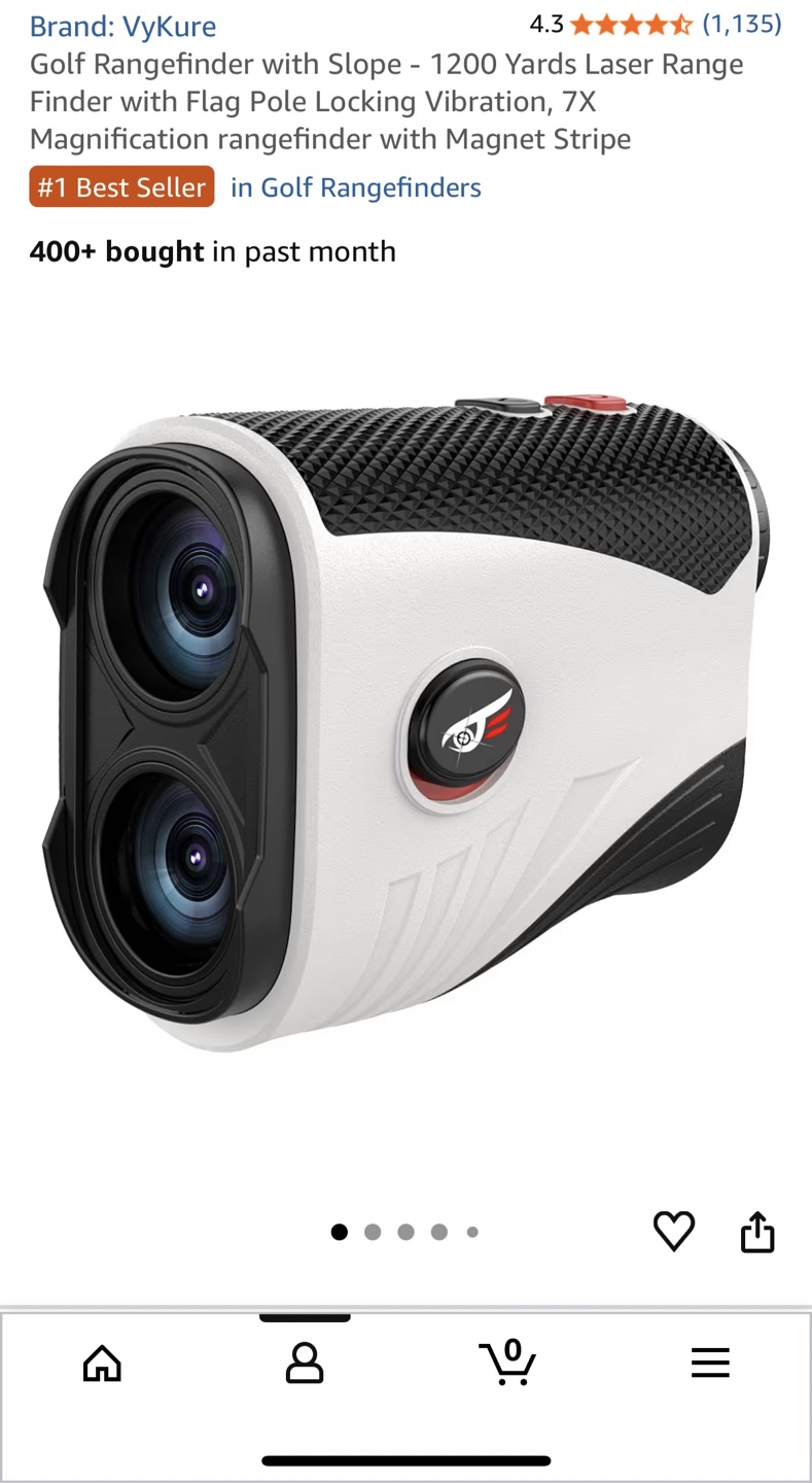 VyKure Golf Rangefinder w/ Slope - 1200 Yards