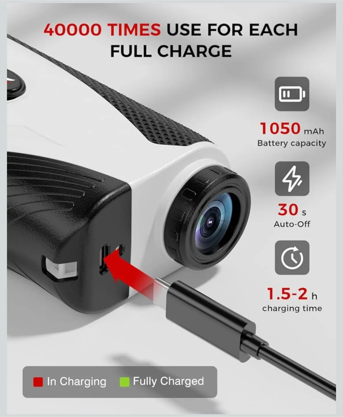 VyKure Golf Rangefinder w/ Slope - 1200 Yards image indicator(7)