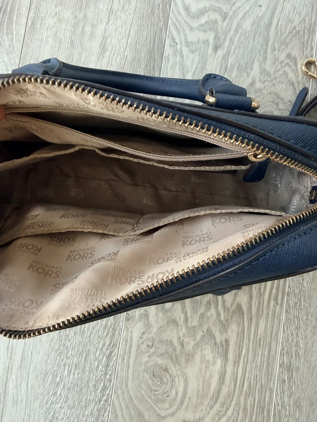 $20 Michael Kors Navy Satchel image indicator(6)