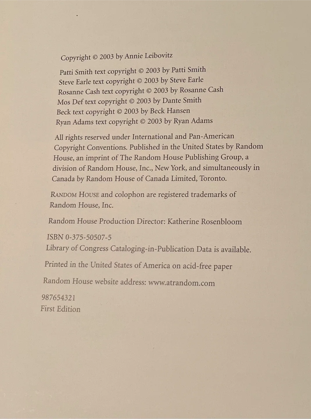 Annie Leibovitz American Music Book image indicator(10)