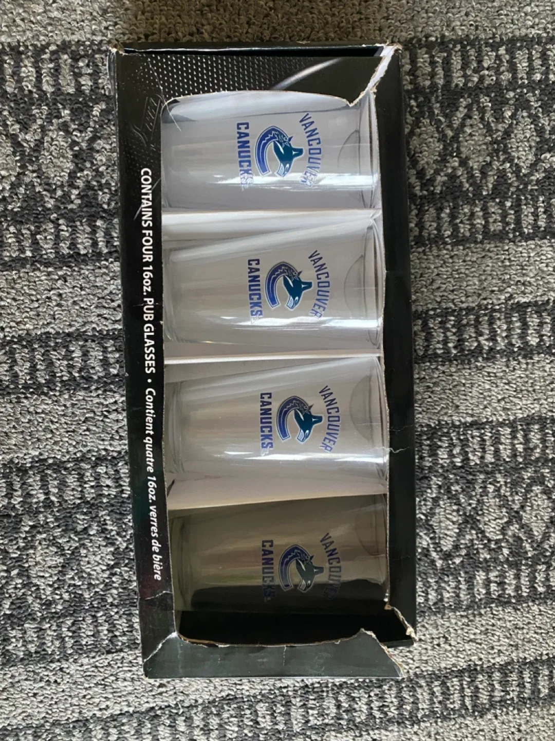 Vancouver Canucks 16oz Pub Glasses - Set of 4