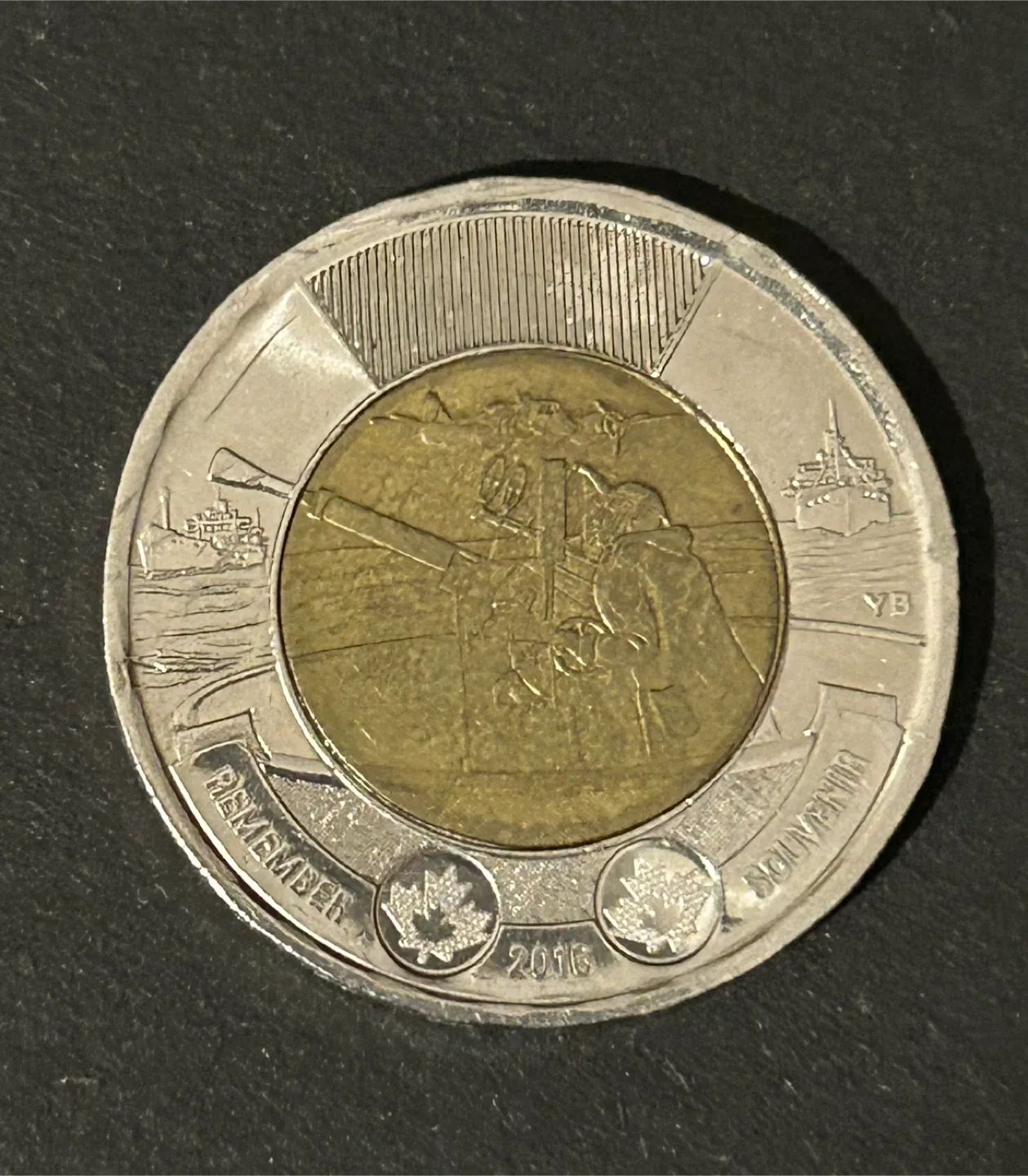 $3.5  Remembrance CANADA 2 Dollar Toonie Coin Battle of Atlantic image indicator(3)