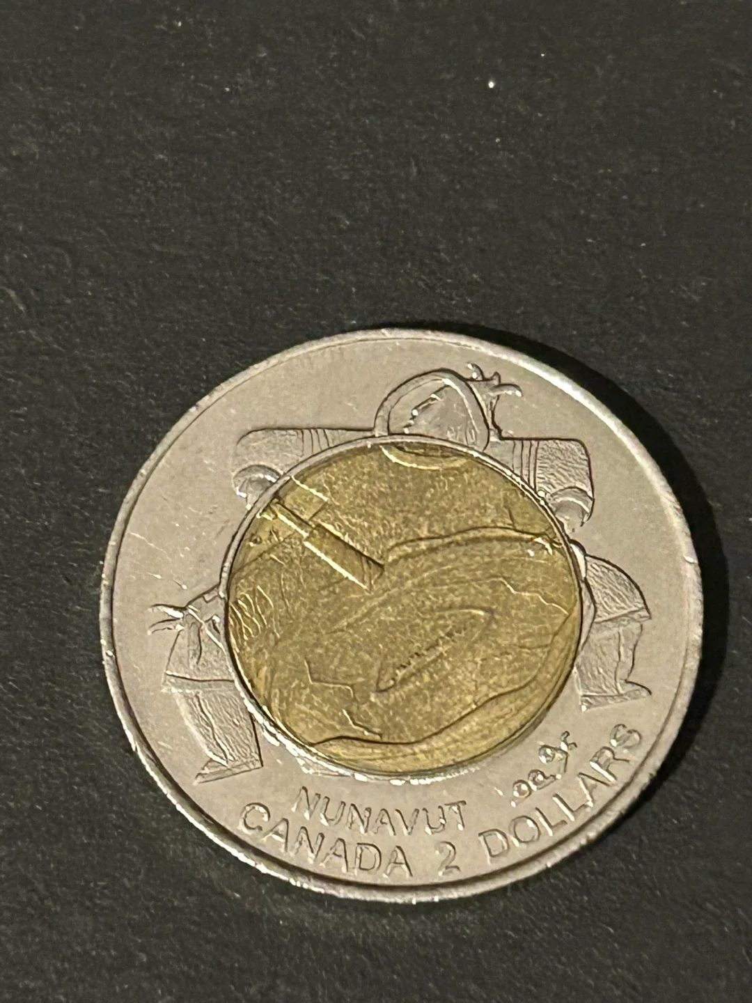 1999 CANADA NUNAVUT TOONIE TWO DOLLAR $2 CANADIAN COIN image indicator(2)