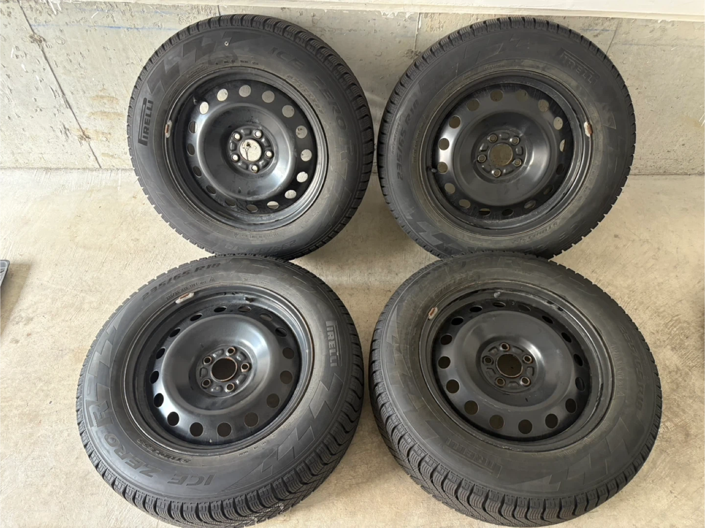 Pirelli Ice Zero FR 235/55R18 Winter Tires on Rims