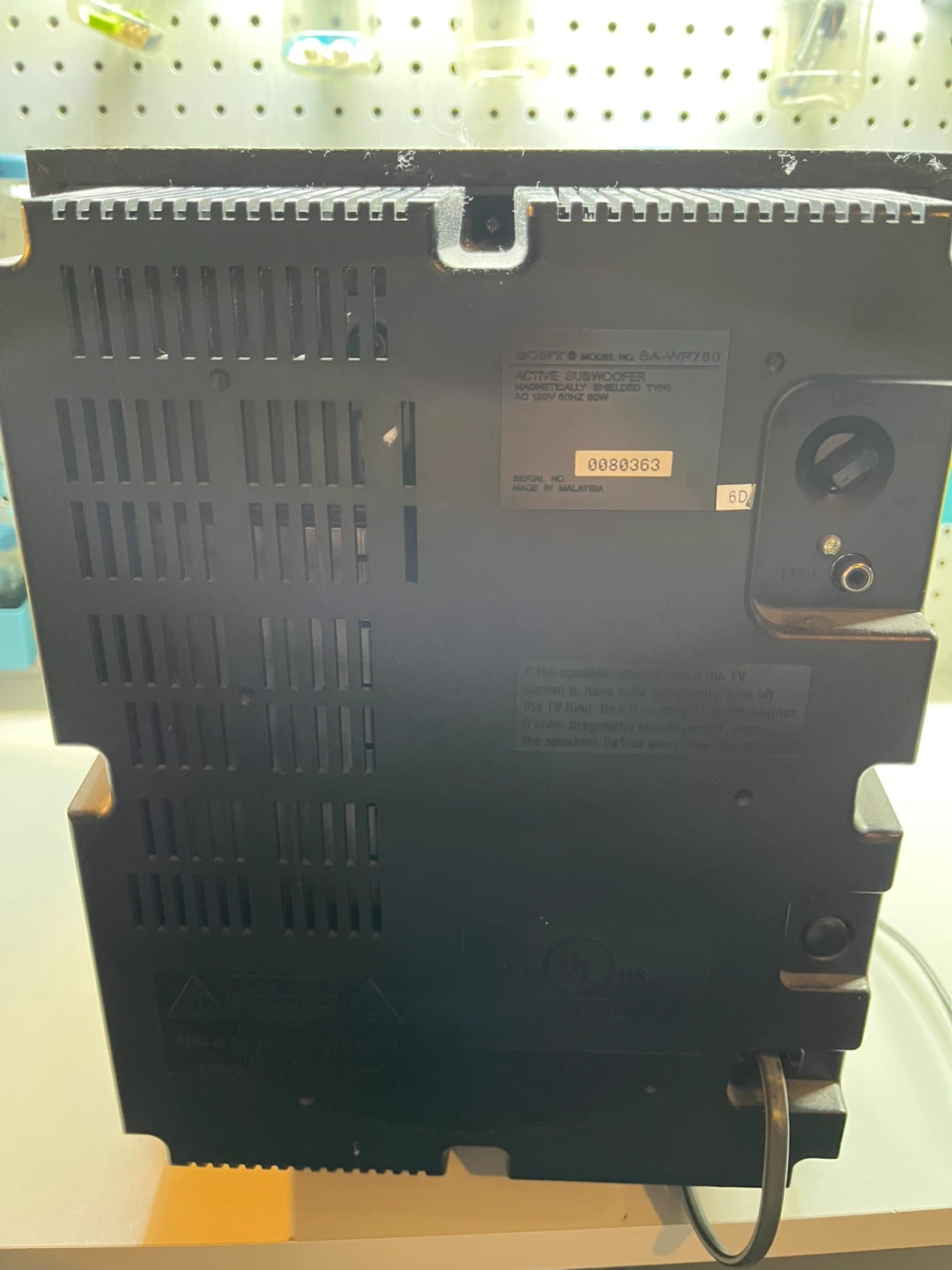 Sony SA-WP780 Active Subwoofer - photo 2