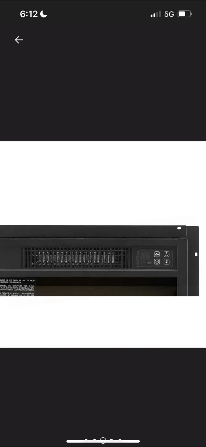 New Electric Fireplace Insert 18" 1400W 120V image indicator(4)