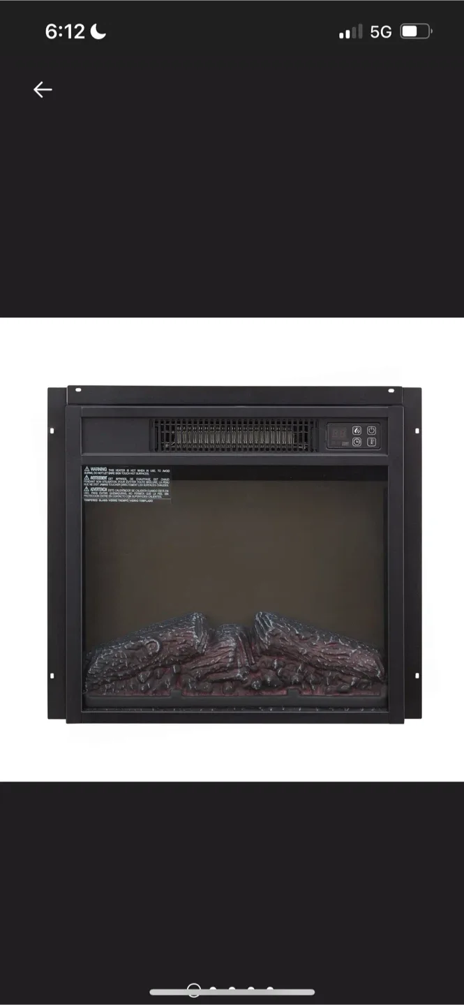 New Electric Fireplace Insert 18" 1400W 120V image indicator(3)