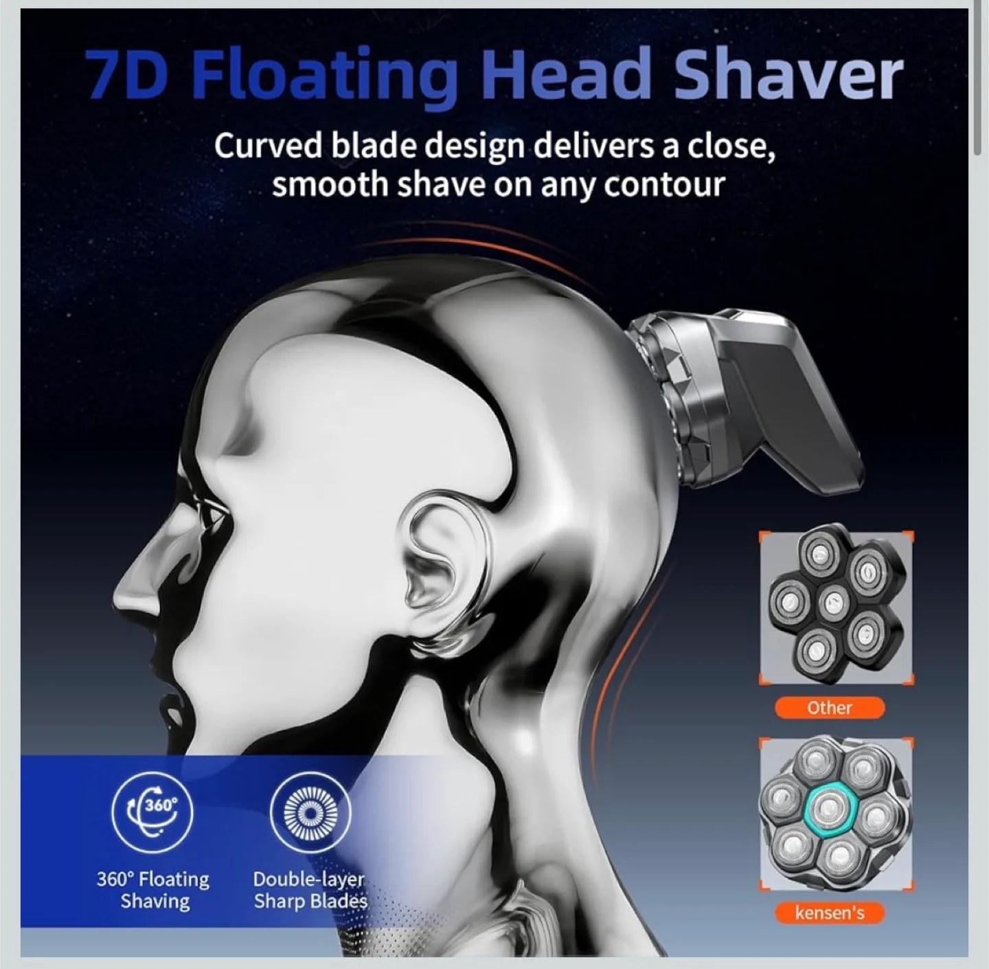 Kensen 7D Head Shaver image indicator(3)