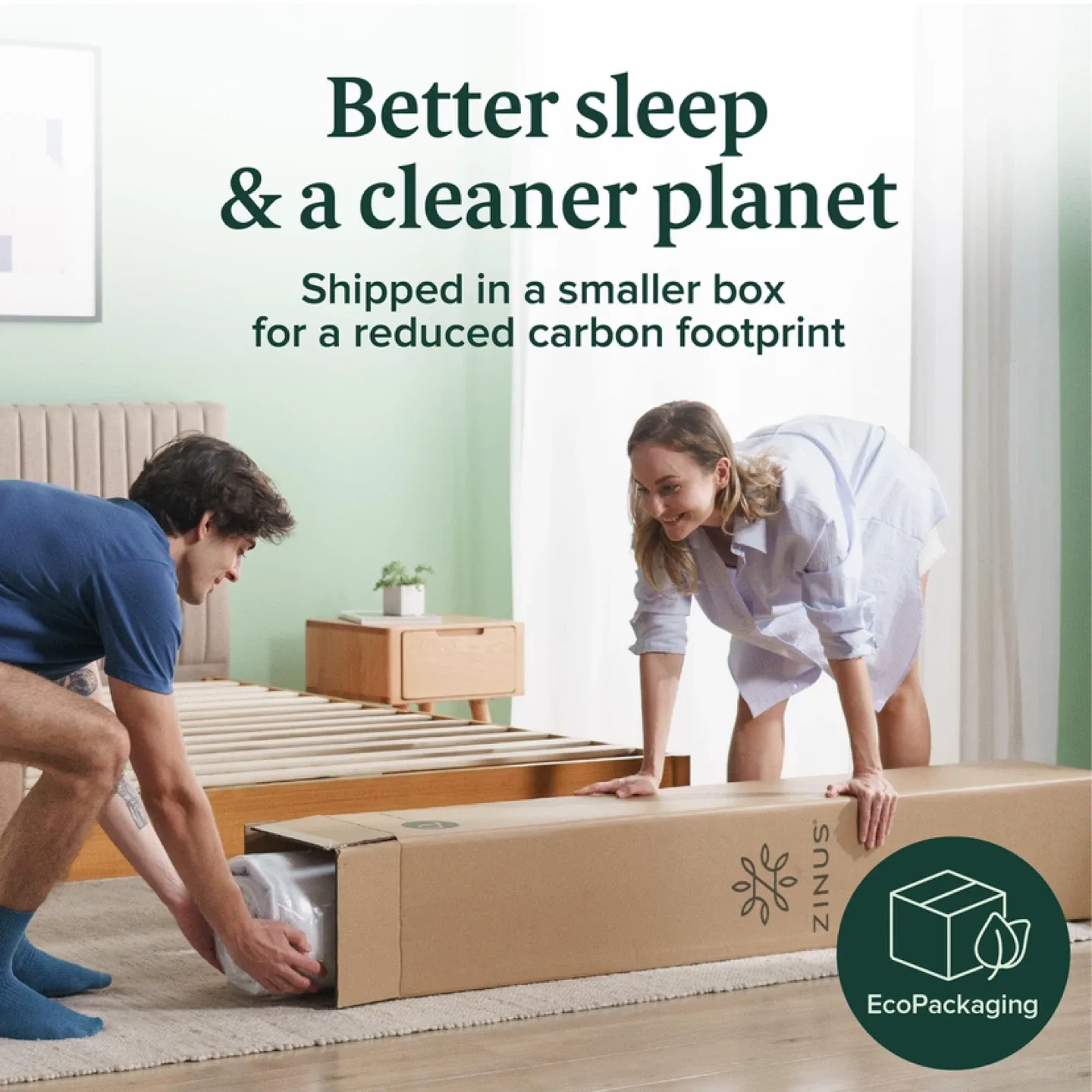 Zinus Full Mattress 6inch Green Tea Infused image indicator(2)