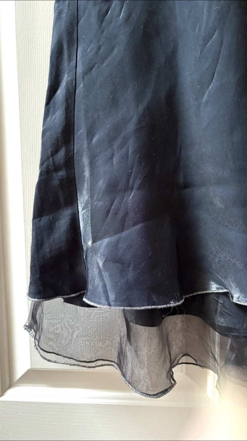 Satin Black Skirt - Size S - photo 2