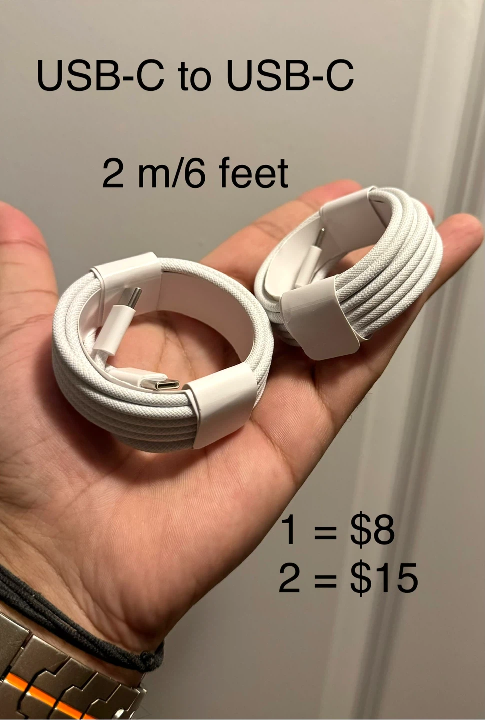 USB-C to USB-C Cable - 2m/6ft *NEW* charger cord