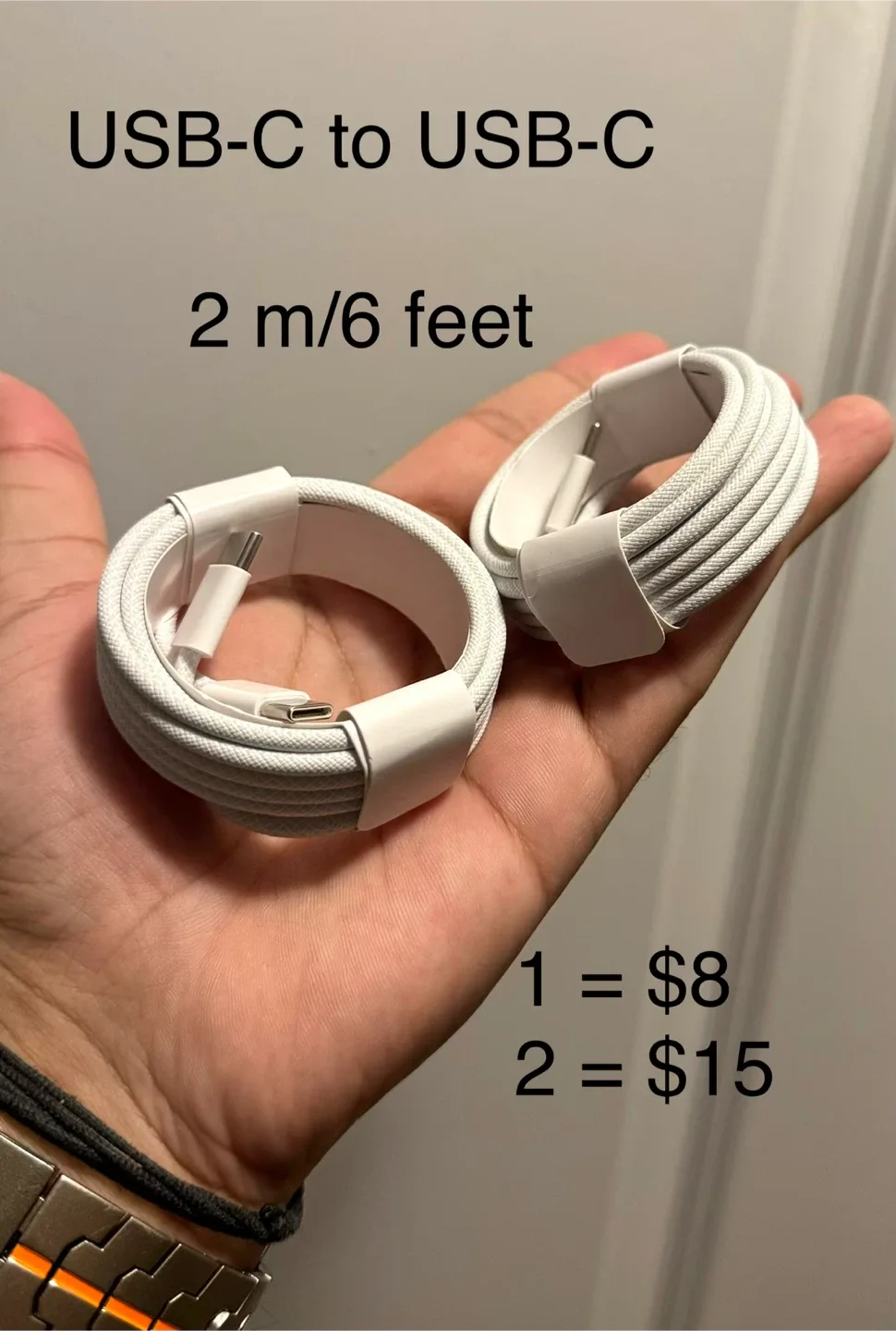 USB-C to USB-C Cable - 2m/6ft *NEW* charger cord