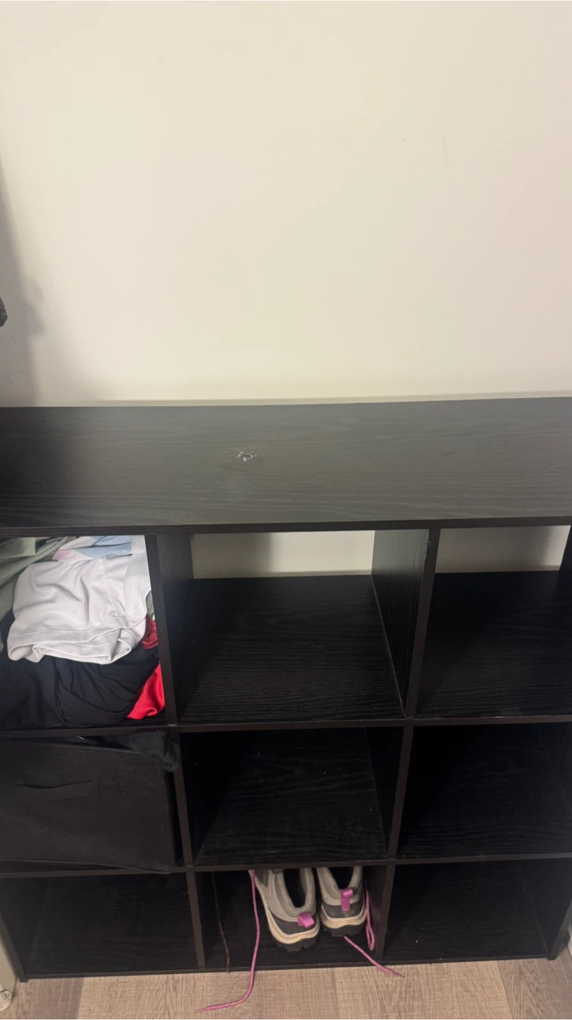 Black 9-Cube Storage Shelf - photo 2