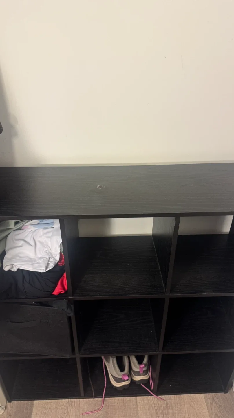 Black 9-Cube Storage Shelf image indicator(2)