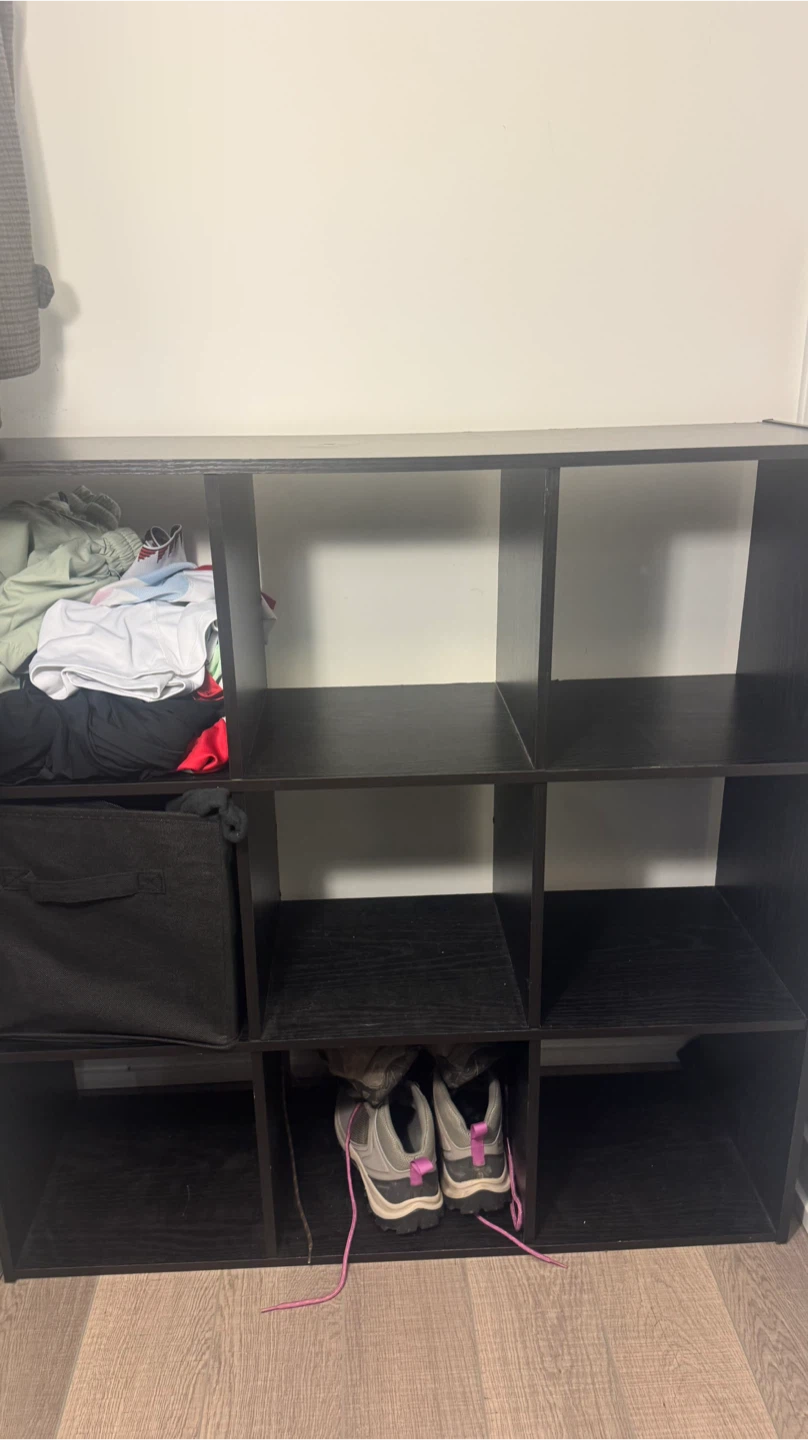Black 9-Cube Storage Shelf - photo 3
