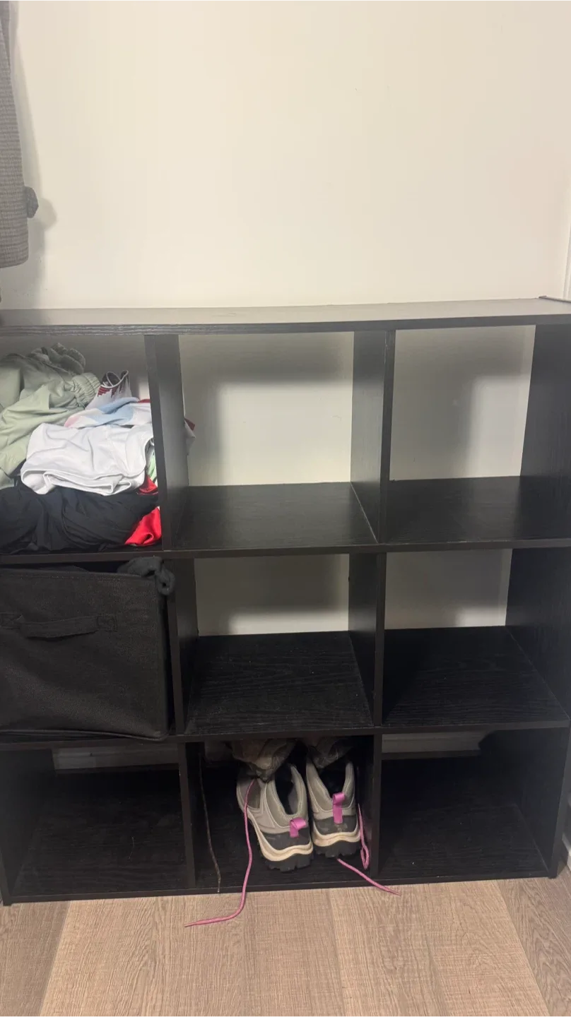 Black 9-Cube Storage Shelf image indicator(3)