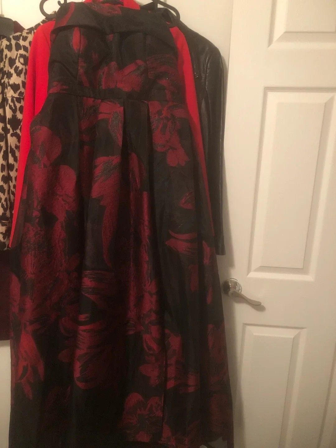 Le Chateau Black & Red Floral Dress image indicator(5)
