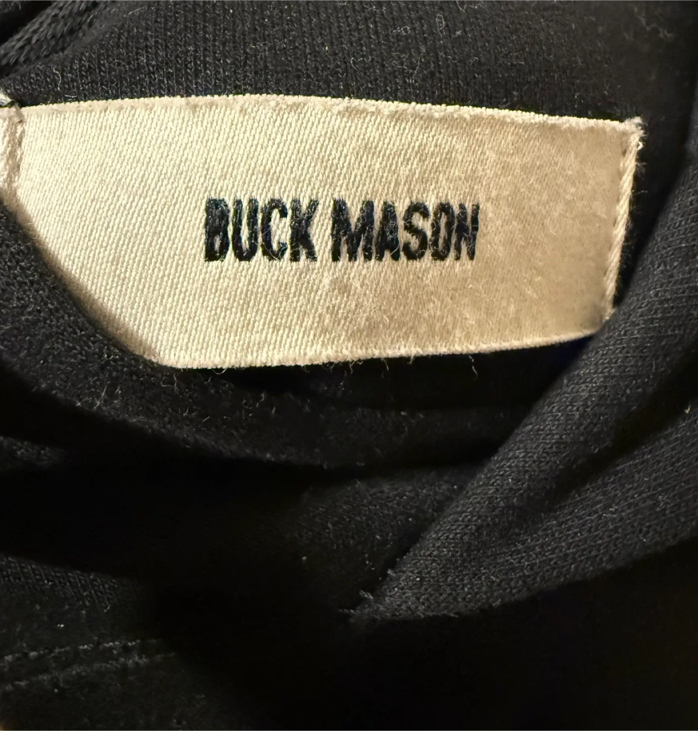 Buck Mason Black Hoodie Size L image indicator(3)