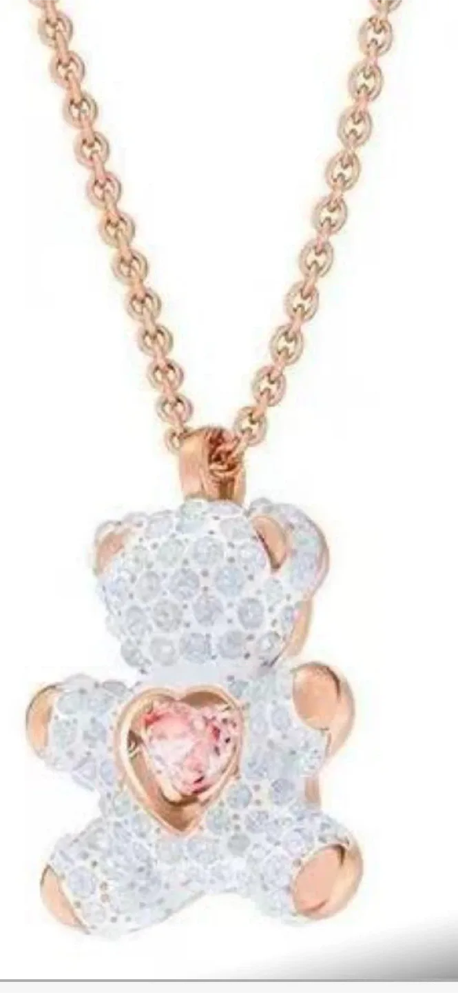 Swarovski Teddy Bear Pendant Necklace image indicator(2)