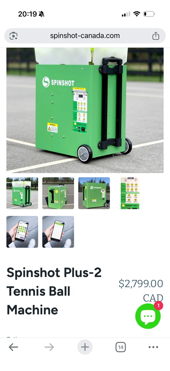 Spinshot Plus-2 Tennis Ball Machine