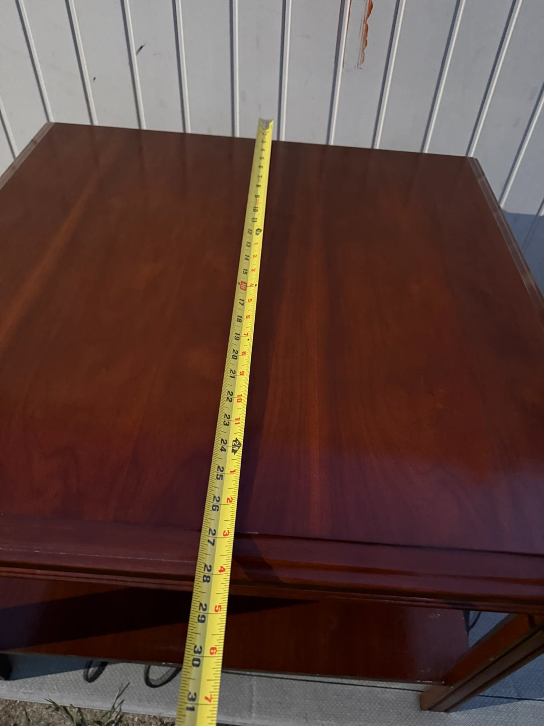 Mahogany End Table with Shelf - photo 5