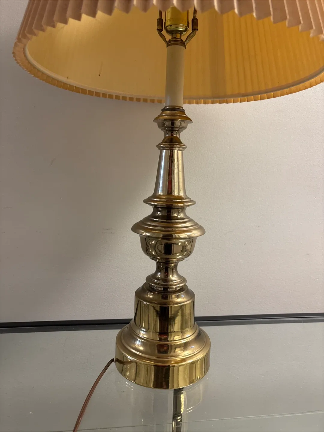 Vintage Solid Brass Table Lamp image indicator(2)